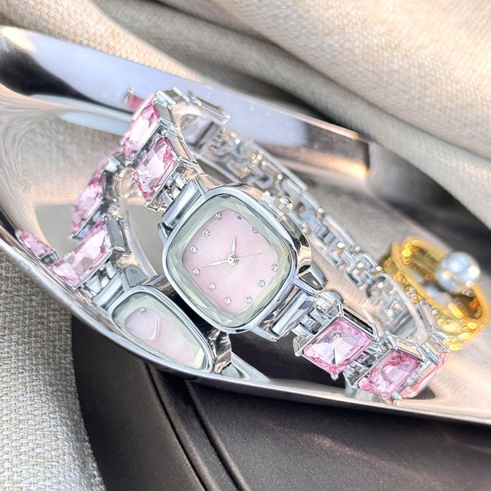 Luxury Watch Square - Reloj de Pulsera Brillante con Esfera