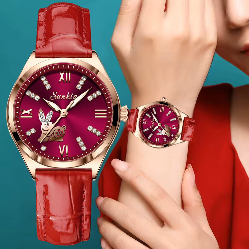 Zodiac Luxury Watch - Reloj SUNKTA para mujer, diseño creativo