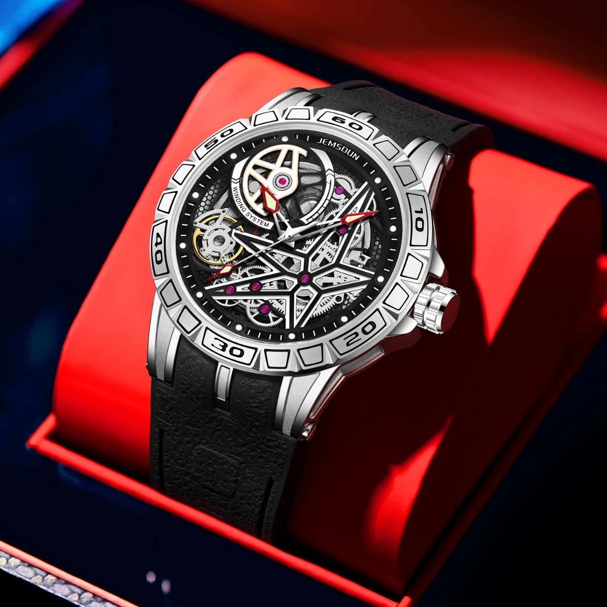 Luxury Watch With Rubber Strap - Nuevos Relojes de Cuarzo Creativos 3D