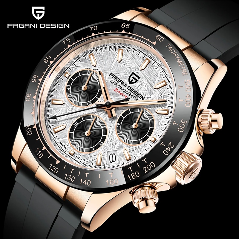 Luxury Watch With Rubber Strap - Pagani Design PD‑1644 Reloj cronógrafo con