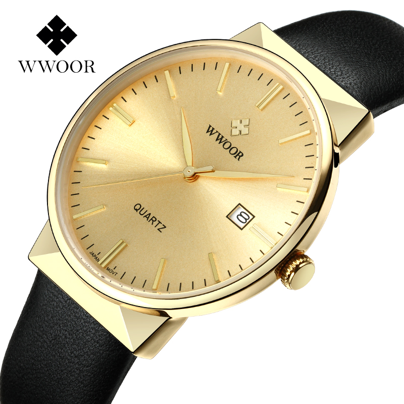 Luxury Watch Gold And Black - Relojes WWOOR para hombre, relojes de