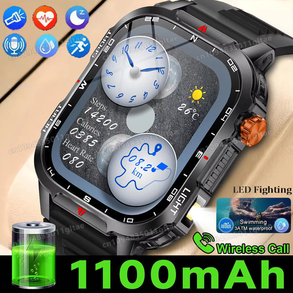 Titanium Sport Watch - Reloj Inteligente Militar para Exteriores, GPS,