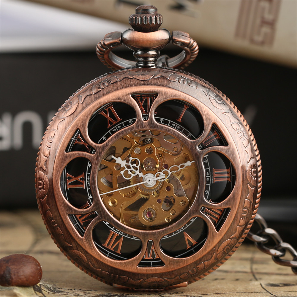 Luxury Watch Gold And Black - Reloj de bolsillo mecánico con diseño