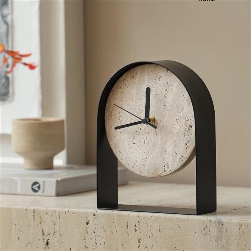 Table Watch Luxury - Reloj de escritorio de mármol de