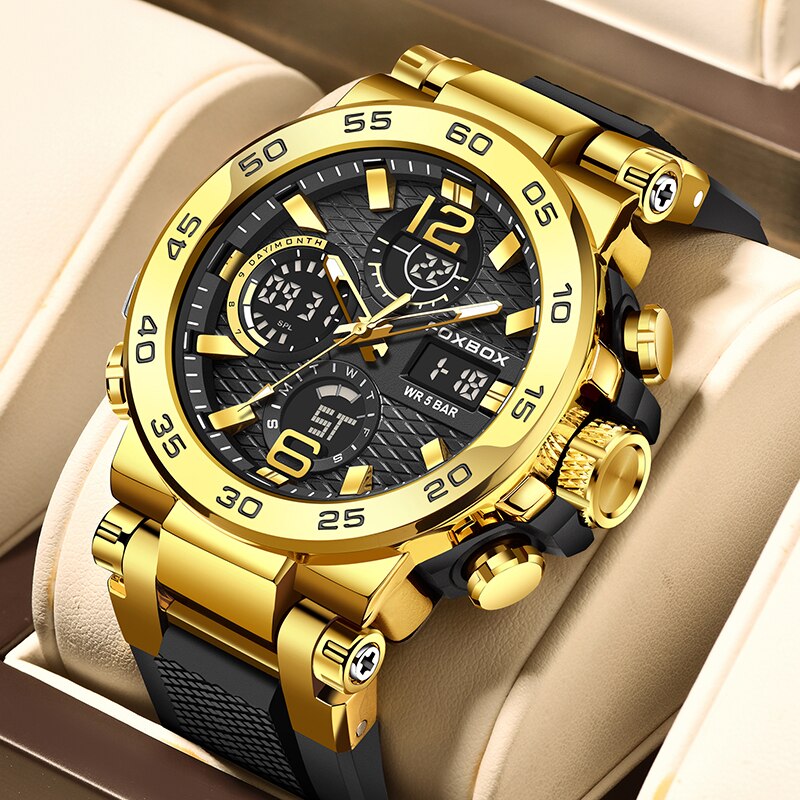 Luxury Watch Collection Box - FOXBOX-Reloj de negocios para hombre, cronógrafo