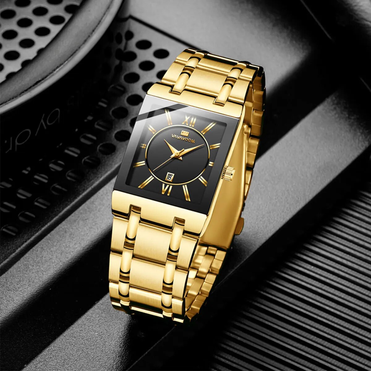 Luxury Watch Gold And Black - Reloj de negocios para hombre, diseño