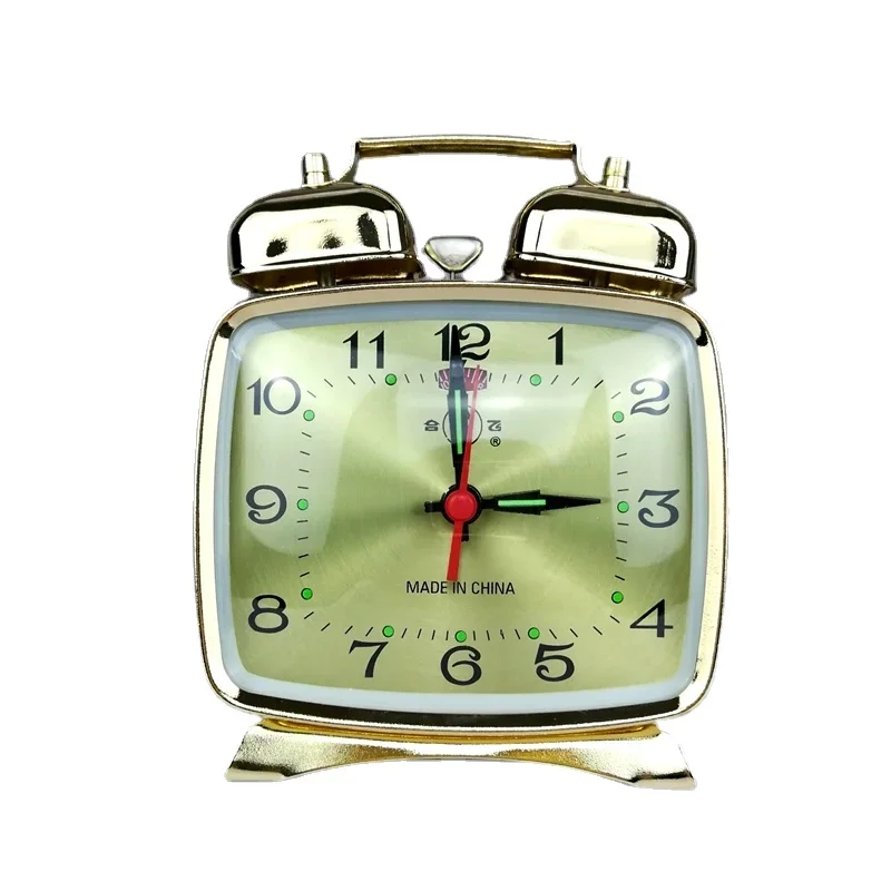 Table Watch Luxury - Reloj despertador mecánico de metal, reloj