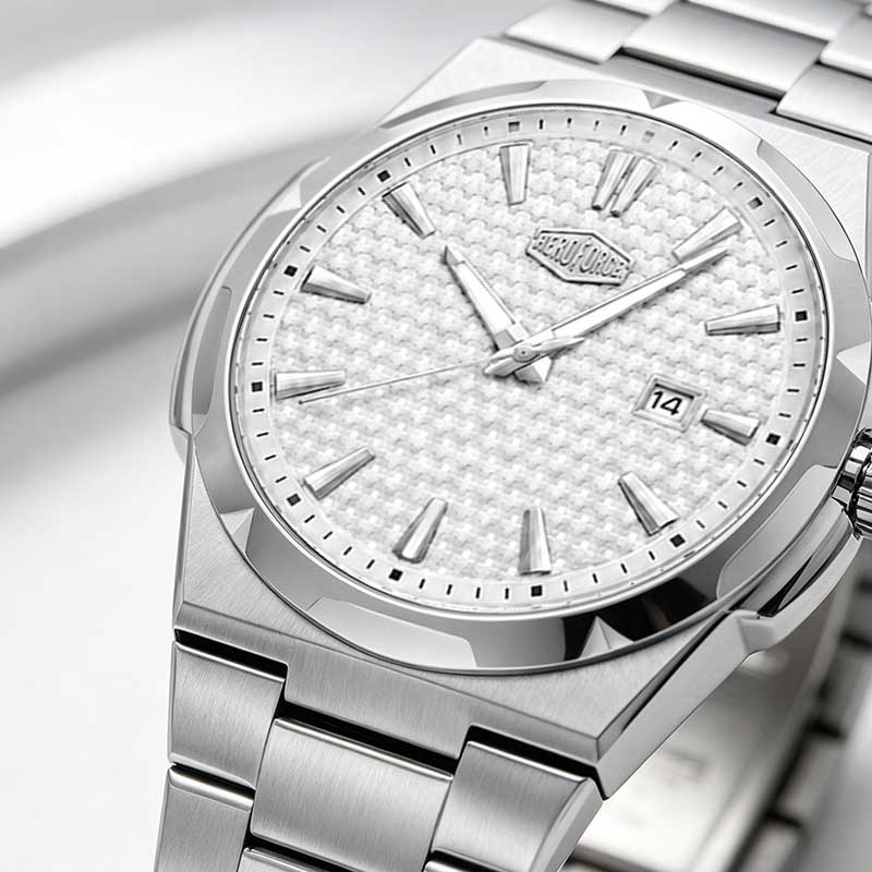Luxury Watch White - Reloj de Pulsera para Hombre HEROFORCE