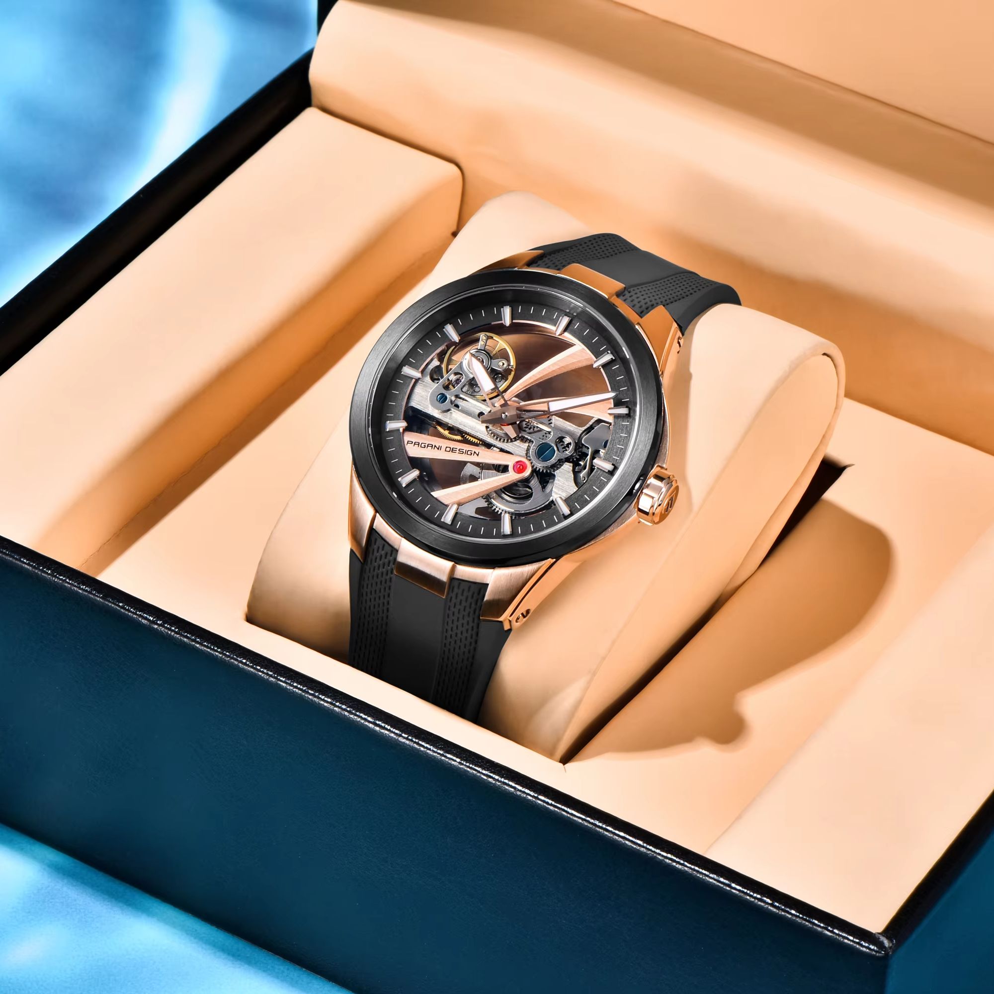 Reloj Mecánico para Hombre PAG - Luxury Watch Gold And Black reseña y precio