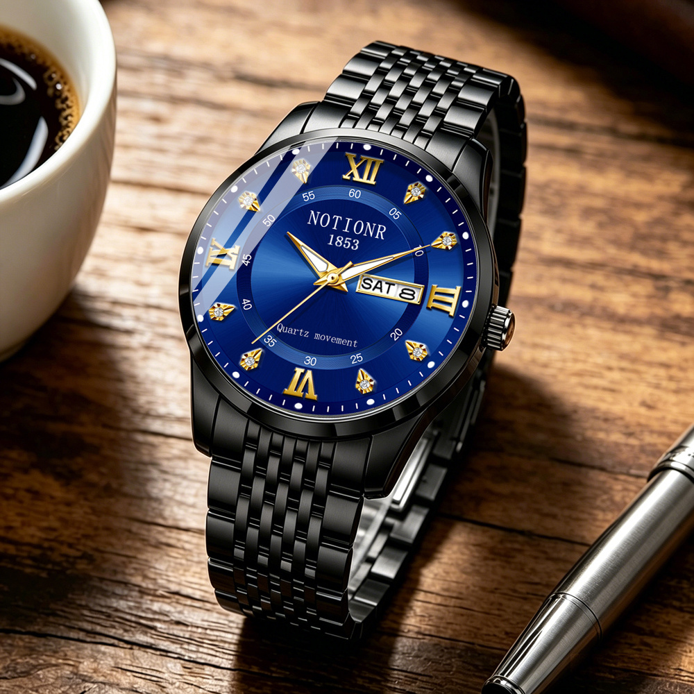 Reloj de moda multifuncional p - Luxury Watch Black reseña y precio