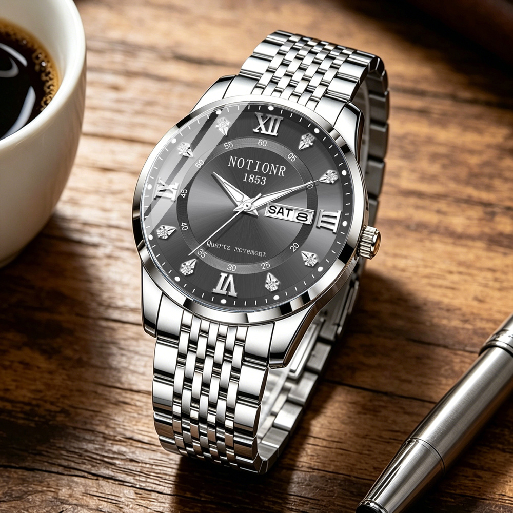 Reloj de moda multifuncional p - Luxury Watch Black reseña y precio