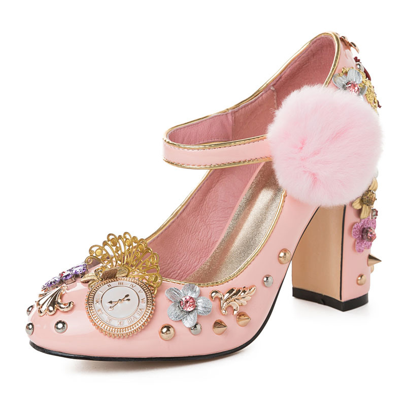 Zapatos de tacón grueso Mary J - Luxury Watch Leather reseña y precio