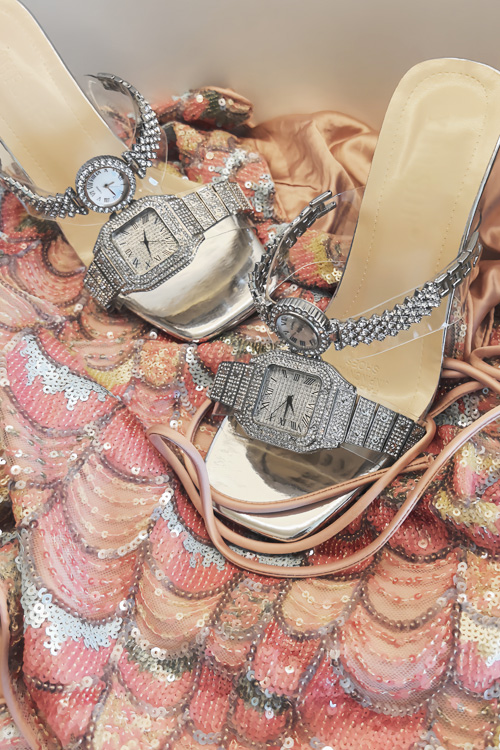 Sandalias de tacón alto con re - Luxury Watch Leather reseña y precio