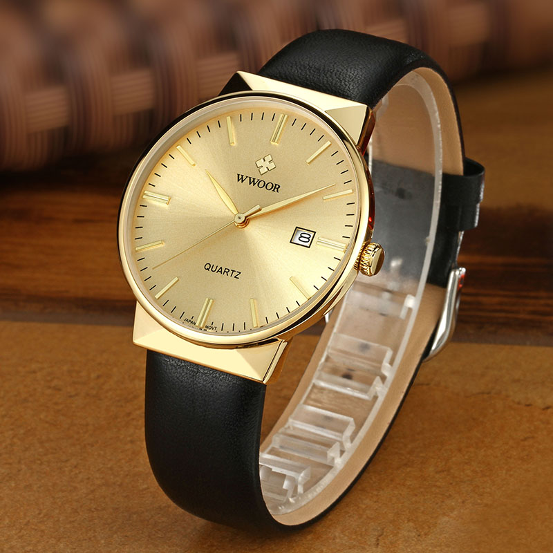 Relojes WWOOR para hombre, rel - Luxury Watch Gold And Black reseña y precio