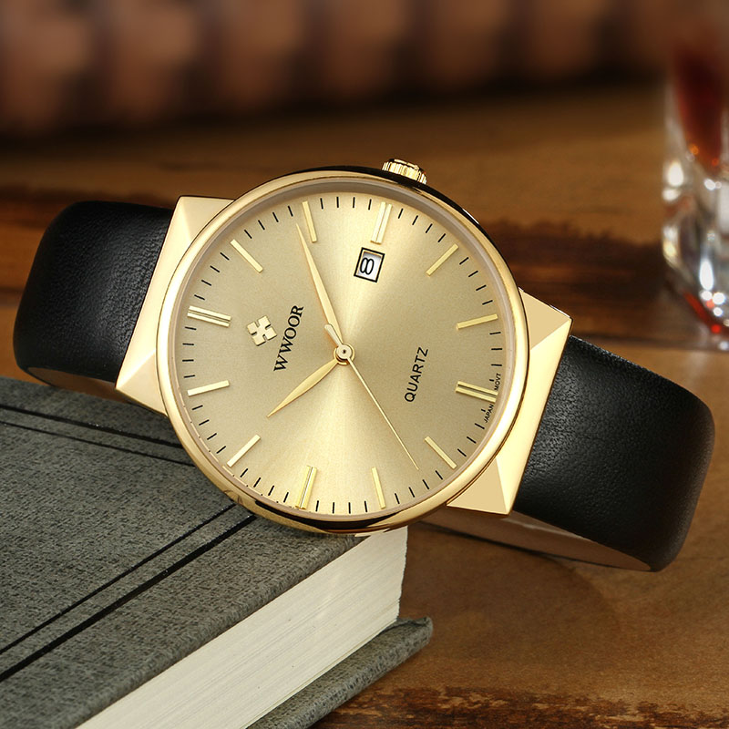Relojes WWOOR para hombre, rel - Luxury Watch Gold And Black reseña y precio