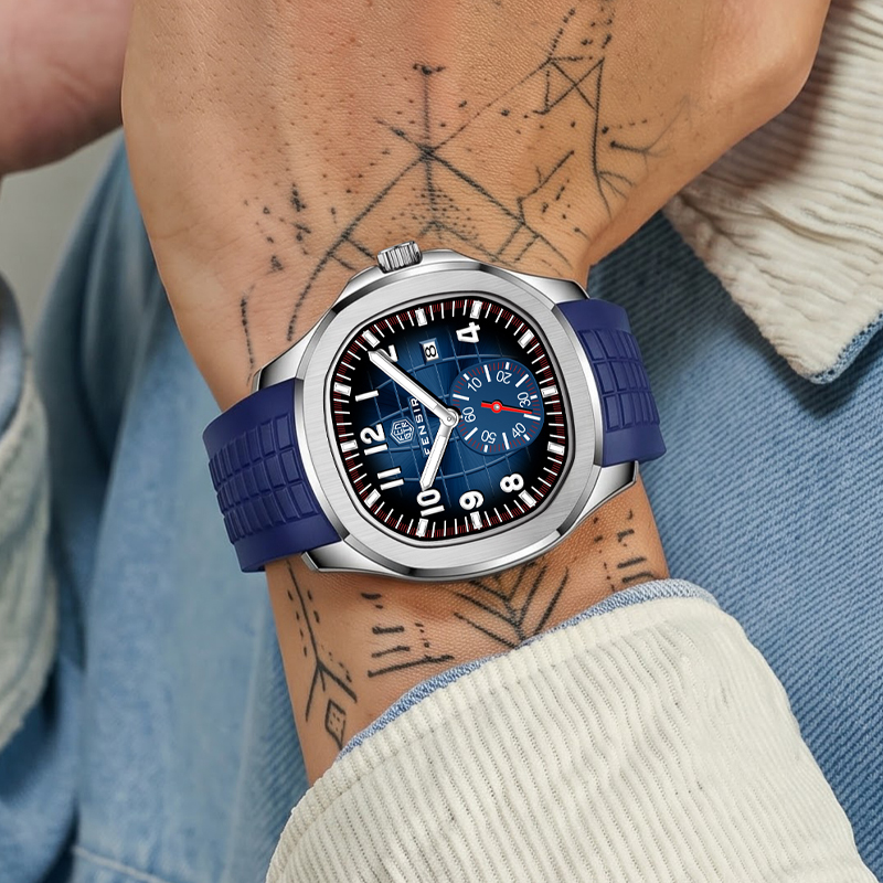 Reloj de cuarzo para hombre, d - Luxury Watch With Rubber Strap reseña y precio