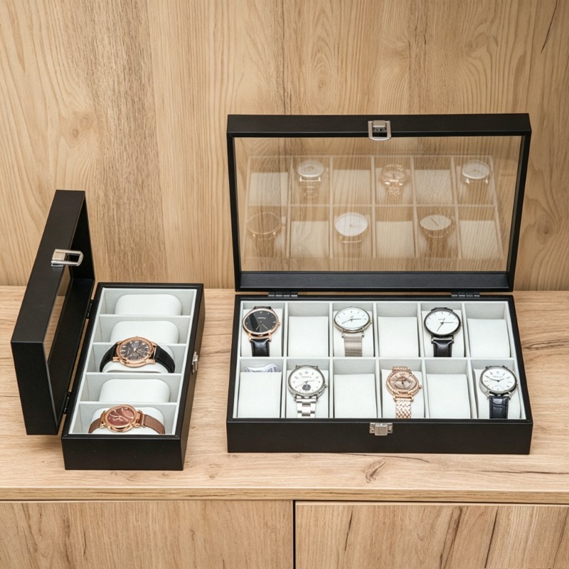 Caja de madera para guardar re - Luxury Watch Collection Box reseña y precio