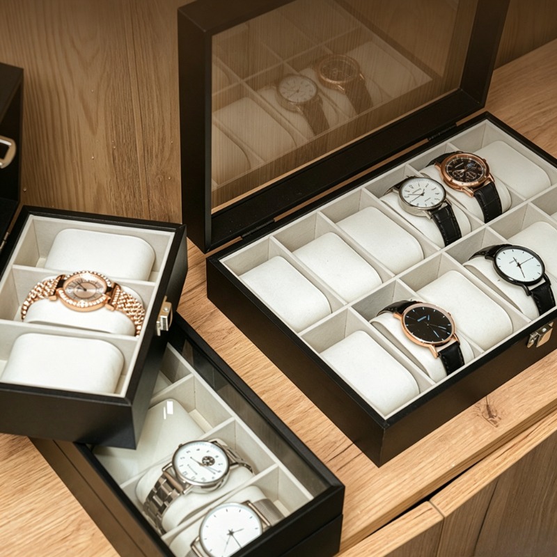 Caja de madera para guardar re - Luxury Watch Collection Box reseña y precio