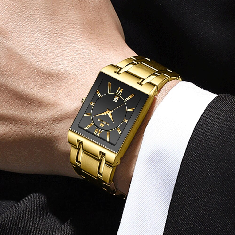 Reloj de negocios para hombre, - Luxury Watch Gold And Black reseña y precio