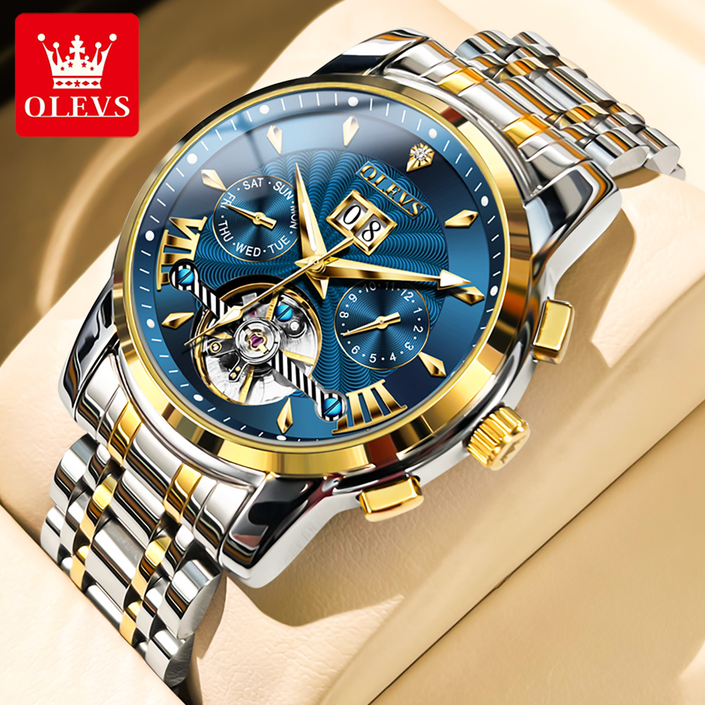 OLEVS relojes para hombre, mod - Luxury Watch Display reseña y precio