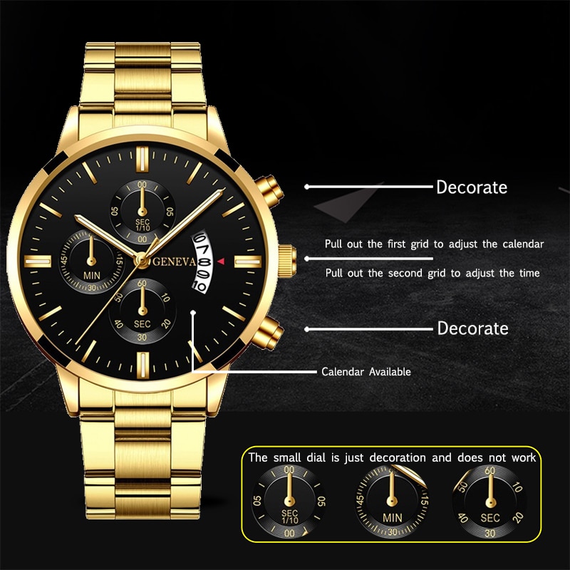 2023 de moda para hombre reloj - Luxury Watch Black reseña y precio
