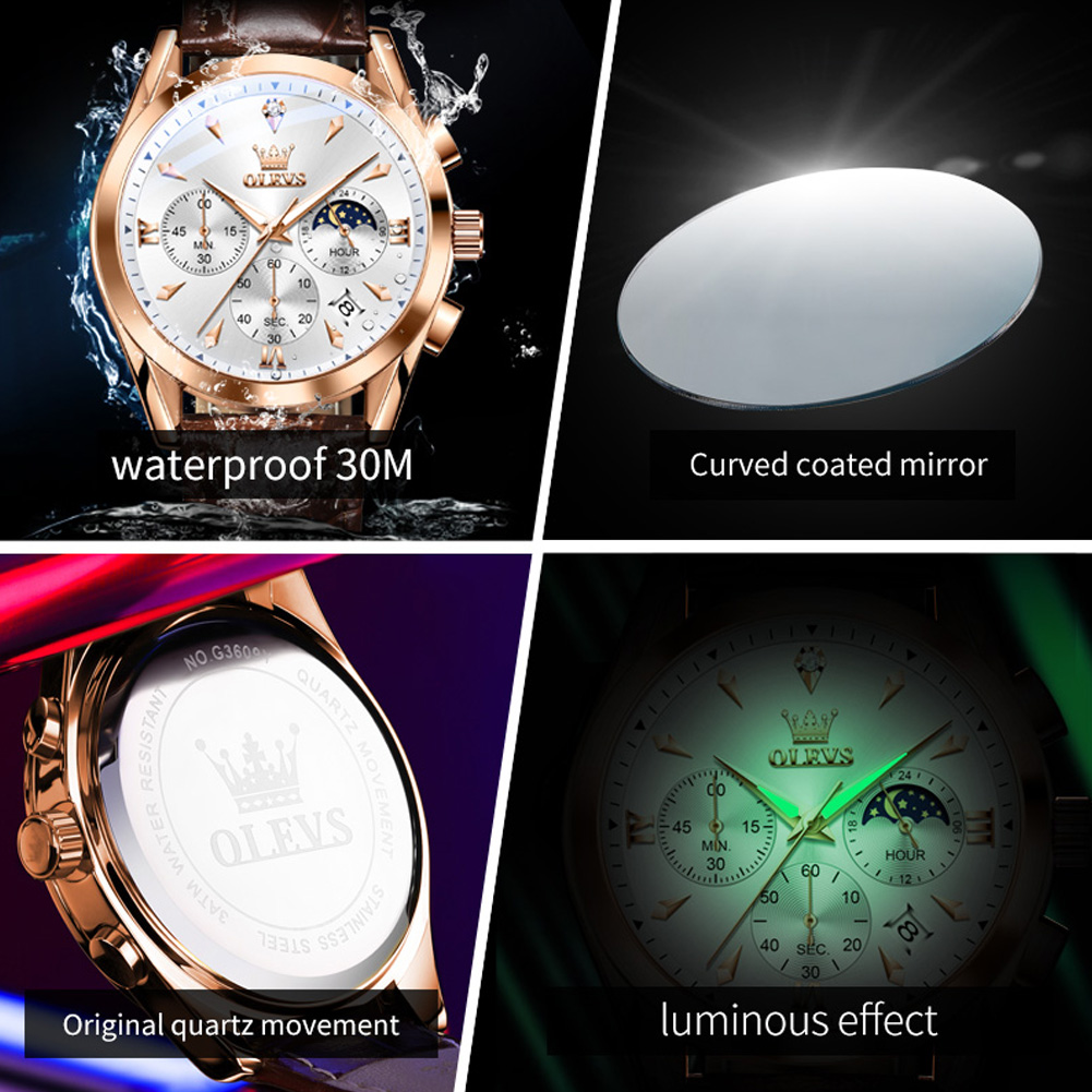OLEVS nuevo reloj de cuarzo de - Luxury Watch Manufacturers reseña y precio