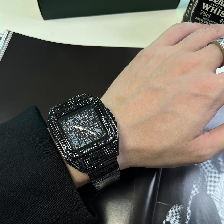 Reloj de pulsera cuadrado dora - Luxury Watch Gold And Black reseña y precio
